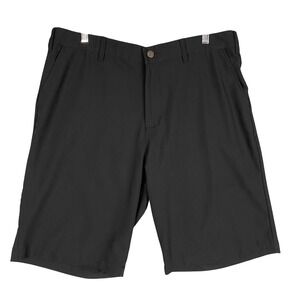 SLIGO Mens Black Golf Shorts Size 34 Stretch Polyester Flat Front Performance